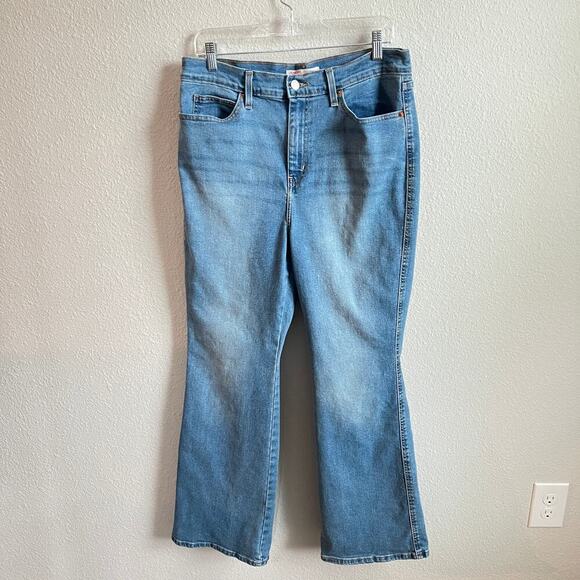 Levi Strauss Signature Heritage High Rise Flare Jeans Women's 14 Light Wash - Picture 2 of 8